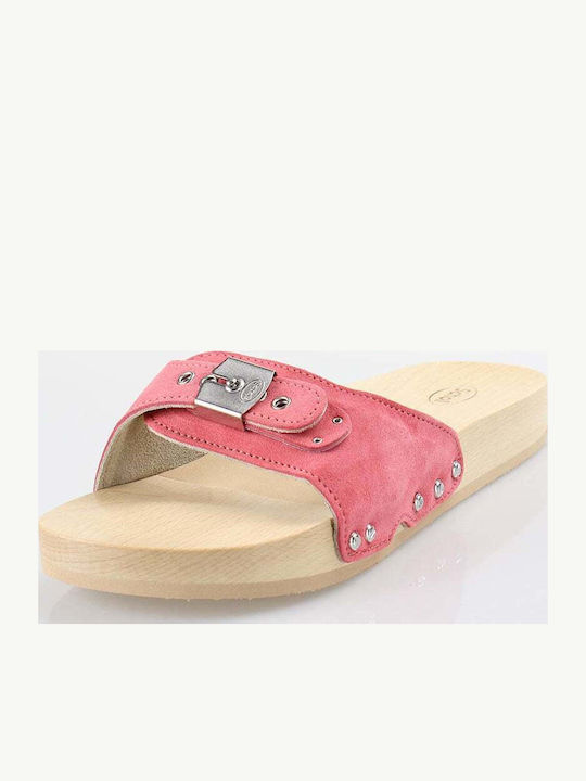 Pescura Leder Flache Damen Anatomisch Orange Sandalen