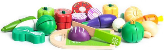 Smartic Lebensmittelspielzeug Obst & Gemüse aus Holz für 3+ Jahre 20 Stück