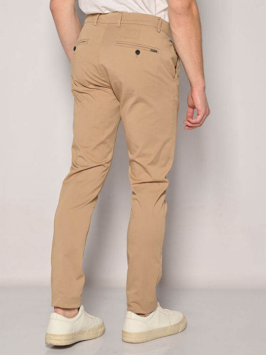 Мъжки Панталон Chino Еластичен Slim Fit Бежов