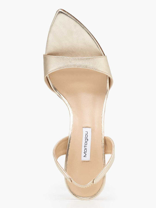 Leather Gold Sandals