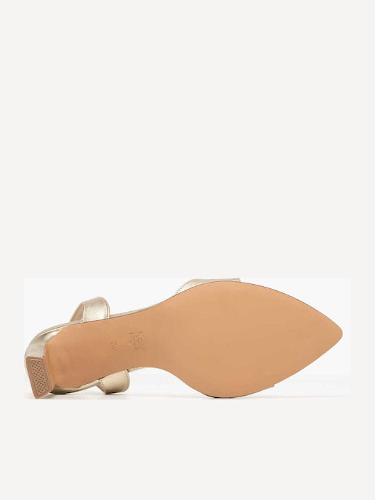 Leather Gold Sandals