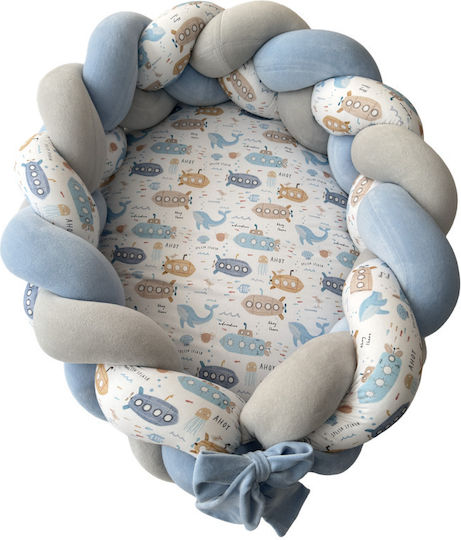 Catriss Baby-Kissen Nest Hellblau 60x80cm