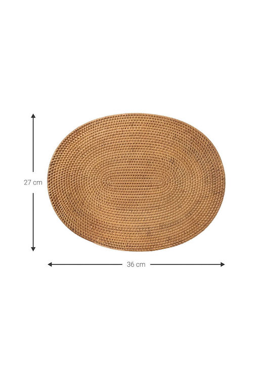 Polihome Round Rattan Placemats 36cm