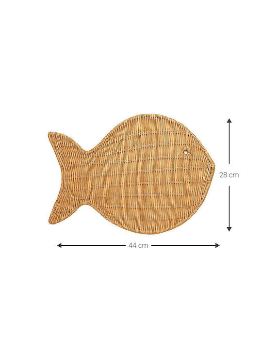 Polihome Σουπλά Rattan Καφέ 43x33cm