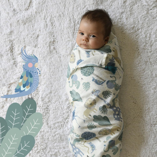 La Millou Bamboo Pânză de Înfășat din Muselină Blue Albastru 100x120εκ.