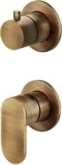 Armando Vicario Built-in Mixer & Diverter Set for Shower Silver