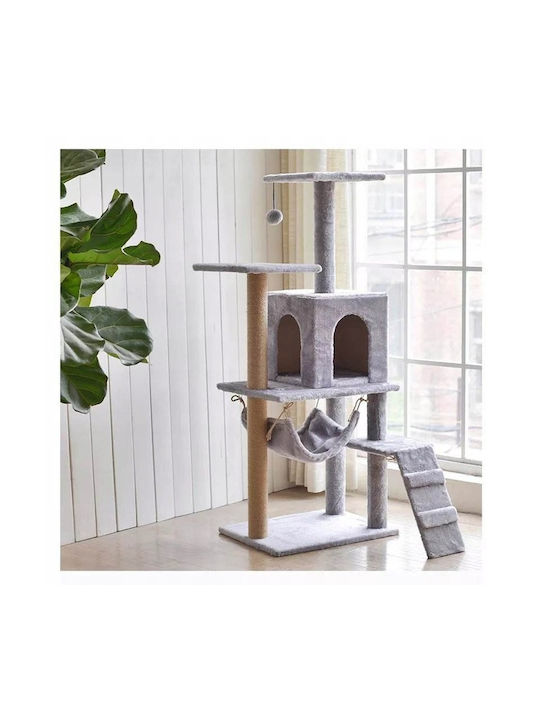 Stâlp Pentru Zgâriere Scândură Gri 65x68x124cm