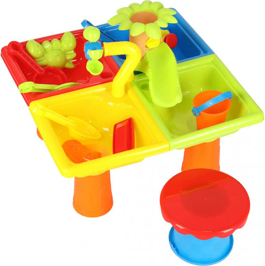 ikonka Sandbox Playground Toy with Multicolour Slide for Ages 3+