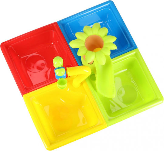 ikonka Sandbox Playground Toy with Multicolour Slide for Ages 3+