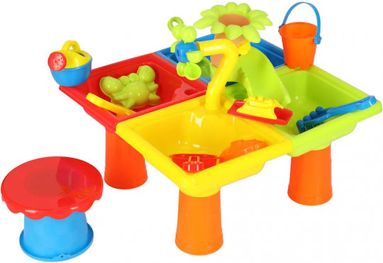 ikonka Sandbox Playground Toy with Multicolour Slide for Ages 3+