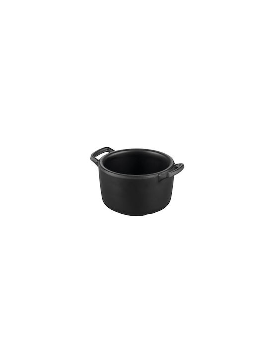 Novatex Serving Bowl Round made of Melamine Black with Diameter 11.5cm