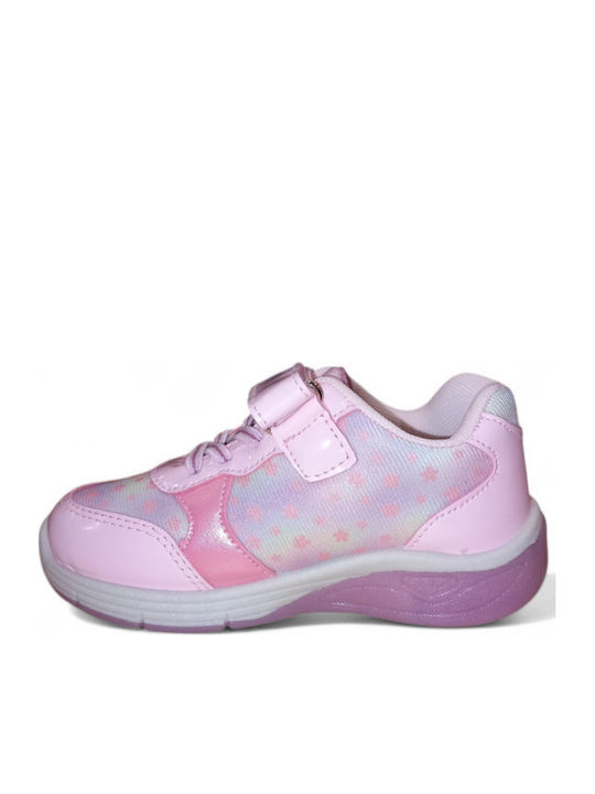 Παιδικά Sneakers με Φωτάκια Ροζ