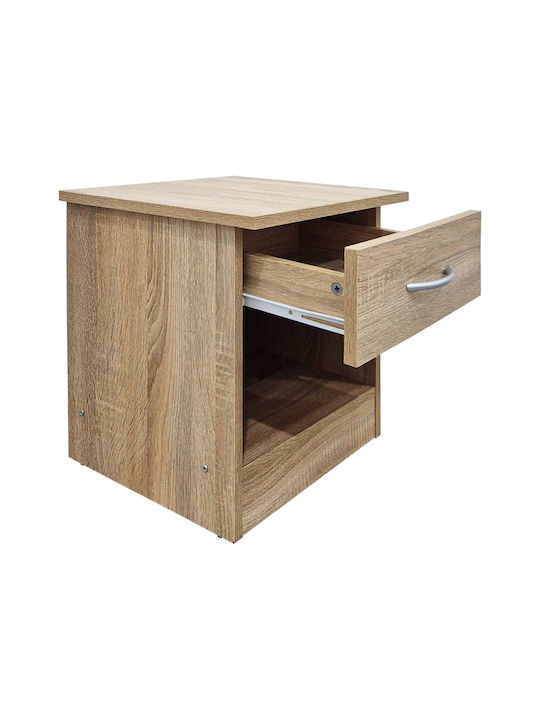 Bedside Table Bedy Wooden Beige 40x34x42cm