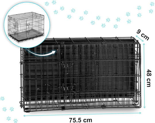 Pethaus Wire Dog Cage Small Gray 75x45x54cm