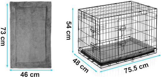 Pethaus Wire Dog Cage Small Gray 75x45x54cm
