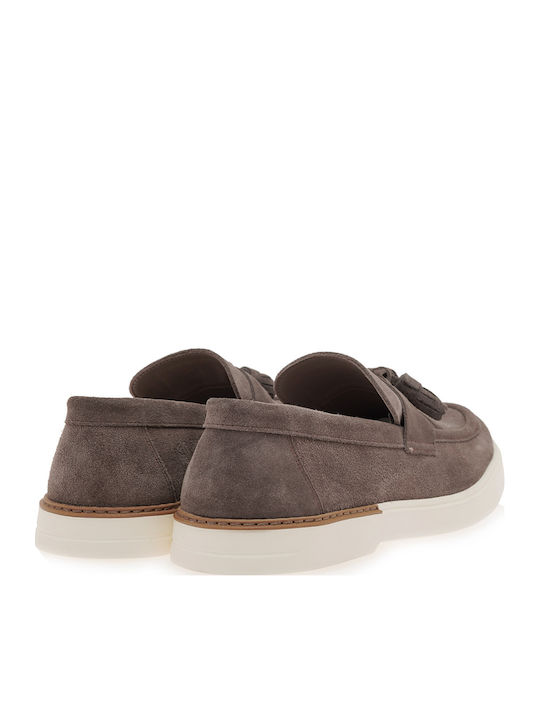 Suede Men's Loafers in Brown Colour