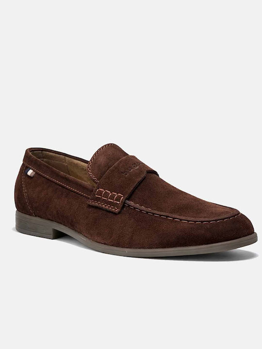 Suede Ανδρικά Loafers σε Καφέ Χρώμα