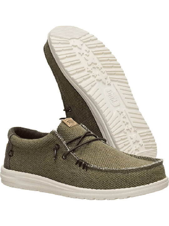 Wally Men's Moccasins in Green Colour