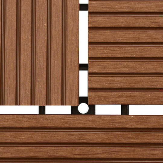 vidaXL Material for Garden Flooring from WPC 30x30cm 11 Pieces