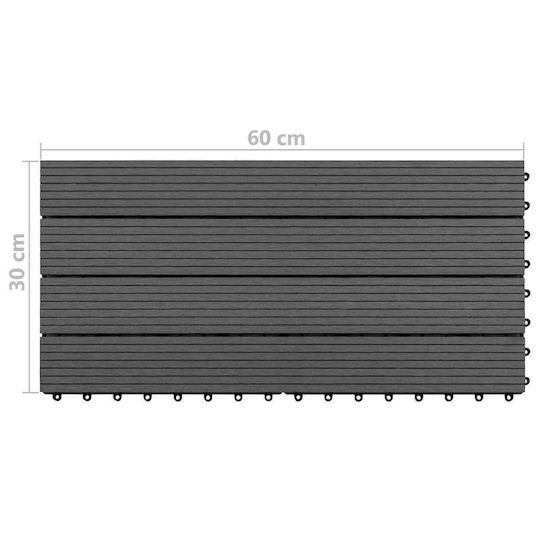 vidaXL Πλακάκι για Δάπεδο Κήπου από WPC 60x30εκ. 6τμχ