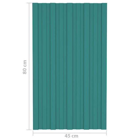 vidaXL Material De Construcție Pentru Garduri De Grădină Din Oțel 80x45x45cm 12 Bucăți Verzi