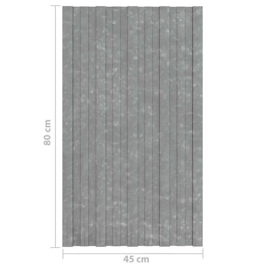 vidaXL Material De Construcție Pentru Garduri De Grădină Din Oțel 80x45x45cm 12 Bucăți Argintii