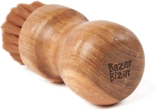 Hadya Brush Teak Wood Natural Coconut Bristle Pgst0054