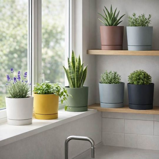 Next Plastic Grey Flower Pot Next Plastic Grey Flower Pot