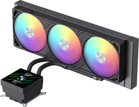 GameMax Glacier 360 Υδρόψυξη AIO CPU με 3 Ανεμιστήρες και ARGB Φωτισμό