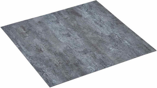vidaXL Set Plastic Floor PVC with 55 Tiles 1.5mm M30.5xP30.5cm Gray