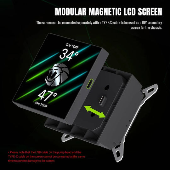 GameMax Glacier 360 Υδρόψυξη AIO CPU με 3 Ανεμιστήρες και ARGB Φωτισμό