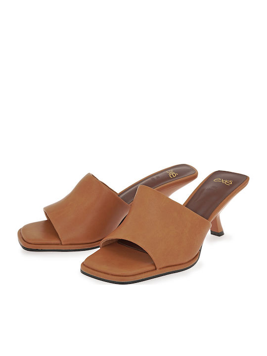 Pantofi Mules Dama Flat Maro