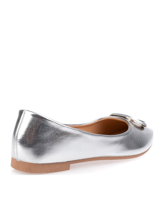 Women's Ballerina Shoes in Silver Colour