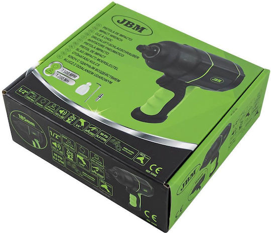 JBM 53608 Cheie Cu Impact Pneumatic 1/2" Cuplu Maxim 122.36kgm