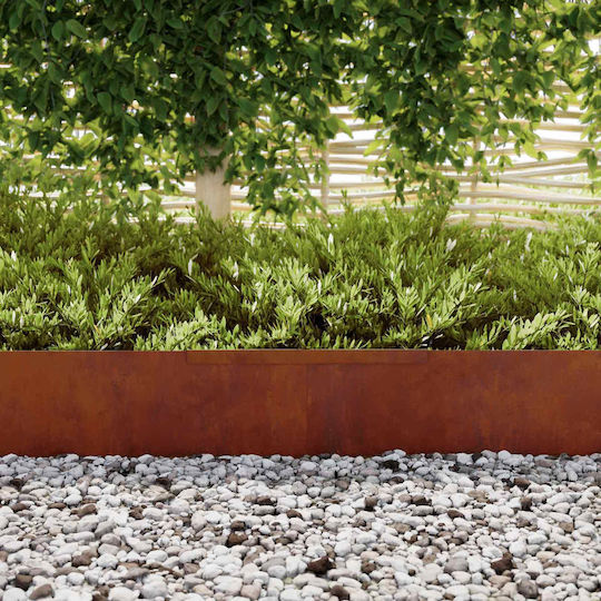 vidaXL Metallische Gartenhecke in Brauner Farbe