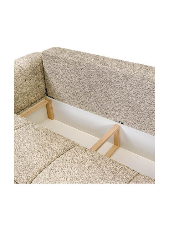 Indigo Ъгъл Диван Спалня с Десен ъгъл Текстил Бежов 280x170x90см.
