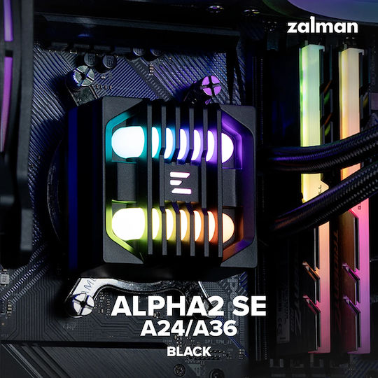 Zalman Alpha2 SE A36 Υδρόψυξη AIO CPU με 3 Ανεμιστήρες 120mm και ARGB Φωτισμό Λευκή