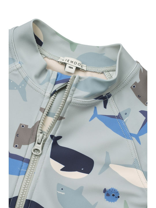 Liewood Shark Παιδικό Μαγιό Ολόσωμο Dove Blue