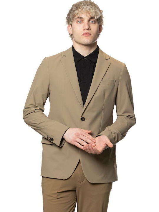 Summer Men’s Suit Jacket with Slim Fit Orange