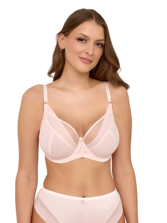 Pink Minimizer Bra without Padding Underwire