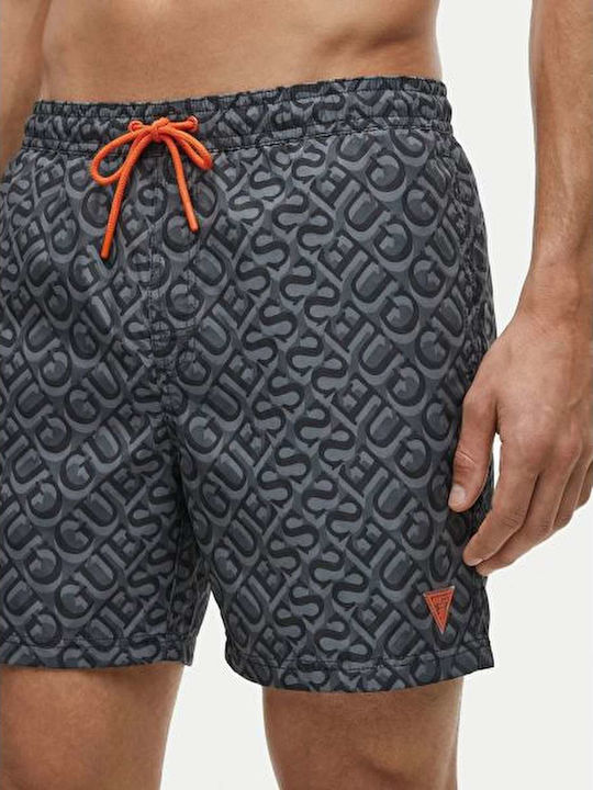 Men's Swimwear Shorts Black With Patterns