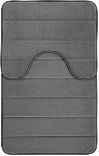 Alista Home Set Antiderapant Covoare De Baie AT1CT-IM1P-RS1S-DT25025/005 Gri 50x80cm 2 Bucăți