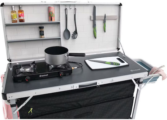 Outwell Steel Camping Cupboard for Camping Foldable 136x54x90cm Black