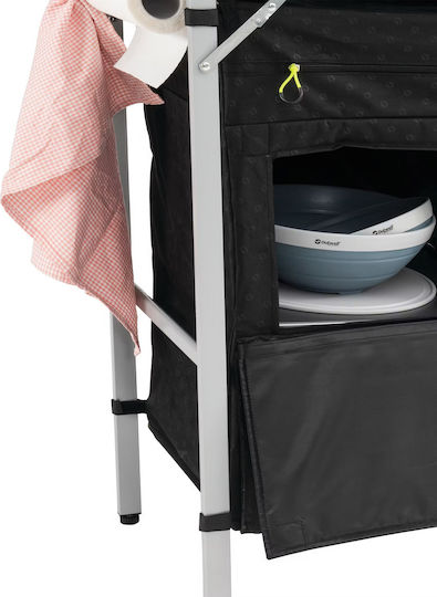 Outwell Steel Camping Cupboard for Camping Foldable 136x54x90cm Black