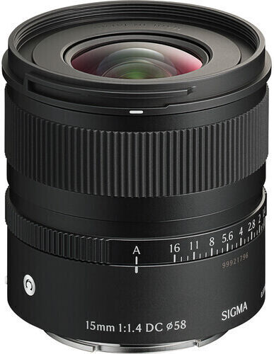 Sigma Crop Camera Lens 15mm f/1.4 DC Contemporary Fixed for Sony E Mount Black