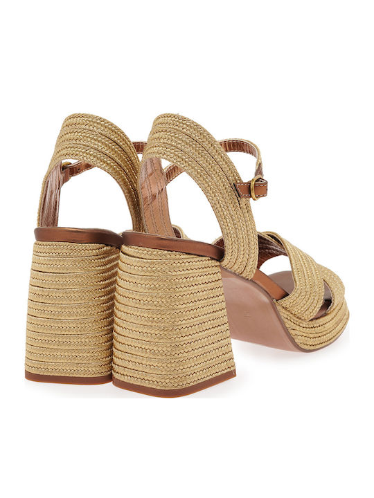 Damen Sandalen Beige