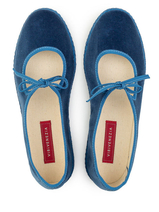 Damen Ballerinas in Blau Farbe