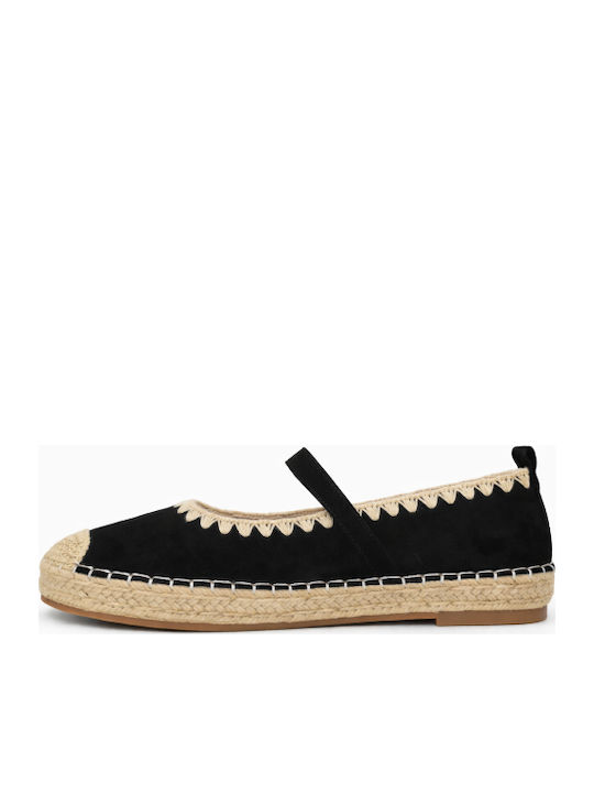 Women's Ballerina Shoes with Strap Black