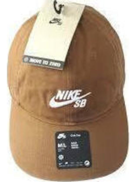 Nike Sb Club Cap Strapback Light British Tan White Cotton Hf7278 281