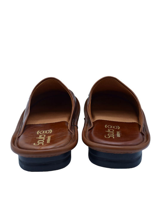 Δερμάτινες Χειμερινές Ανδρικές Παντόφλες Μπλε